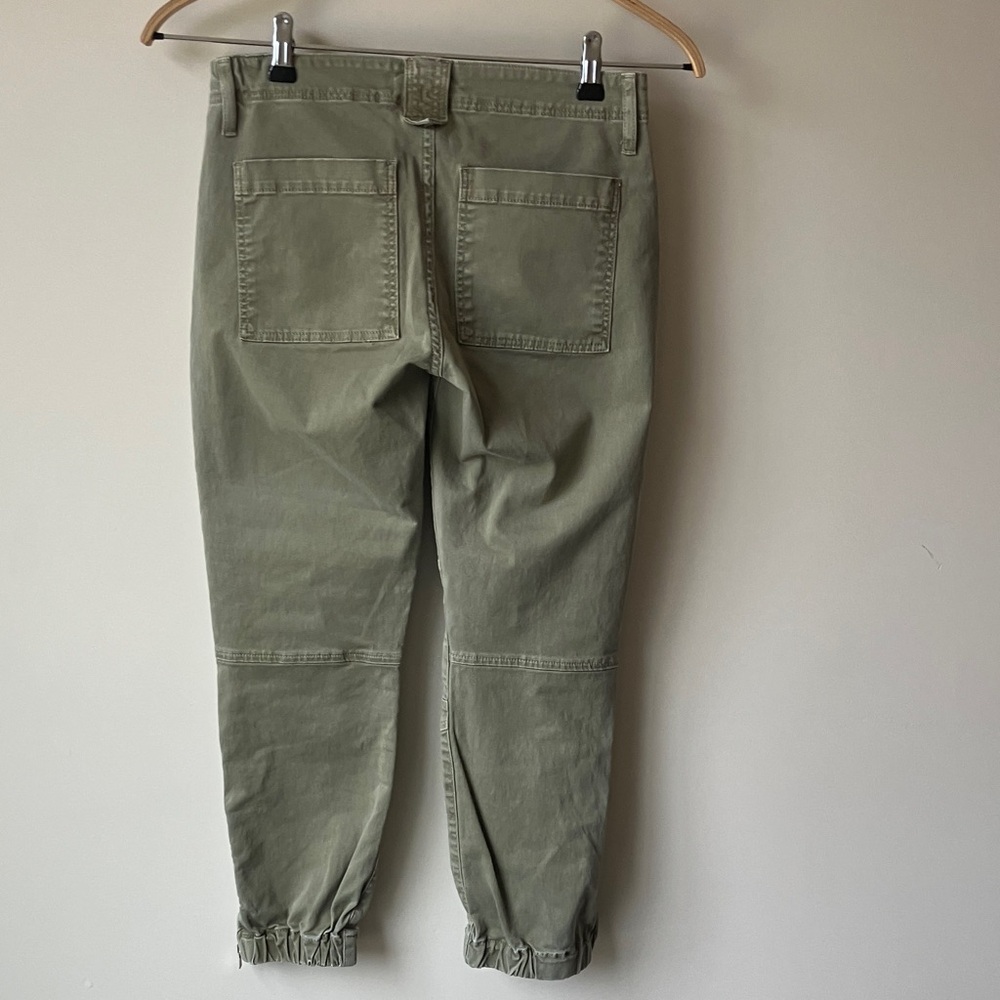 FRAME Cropped Moto Jogger Jeans in Washed Army Women’s Size 26 GUC - Picture 6 of 10